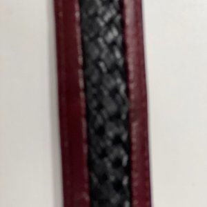 Glove Leather Lejor Belt , size 36. Red with Blue Braid
